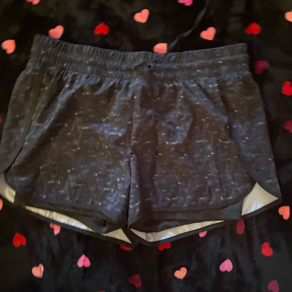 Velocity running shorts black gray white large spandex like new